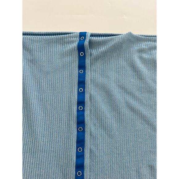 Lululemon Blue Striped Vinyasa Button Scarf Wrap One Size - Picture 13 of 16